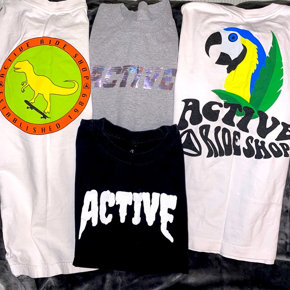 Active Ride Shop T-shirts (lot of 4)